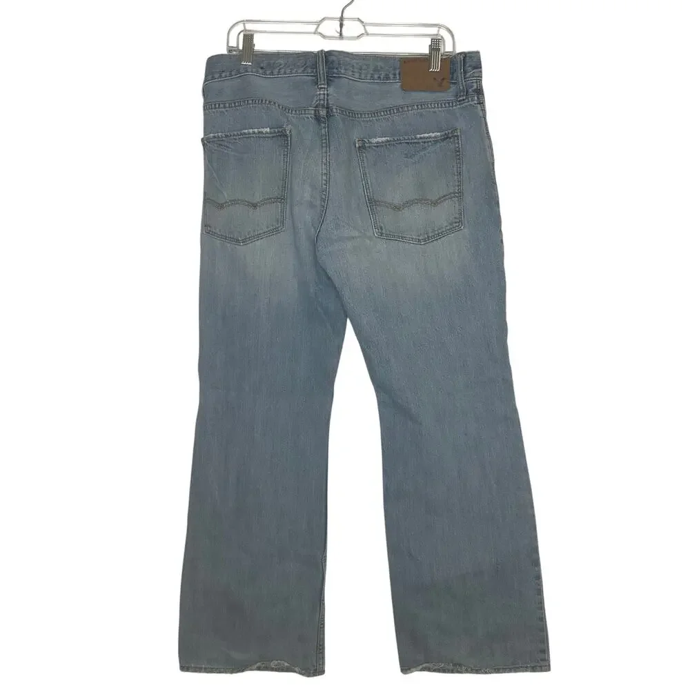 American Eagle Men's Bootcut Jeans 33 x 30 Medium Wash